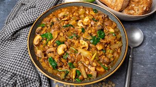 Vegan Mushroom and Lentil Stew