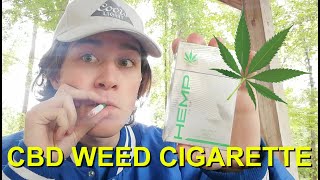 Smoking a CBD Hemp Cigarette - Review