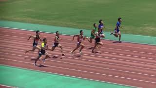 近江高校男子陸上競技部　高校記録会　１００ｍ（金村、早野）2018.7.22