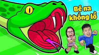 Thử thách chạy đua thoát khỏi Bé Na khổng lồ ăn thịt, bqThanh và Ốc Chạy Xịt Khói