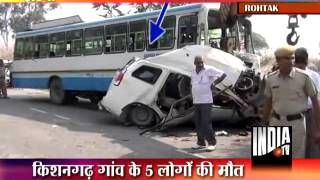Five killed in road accident in Rohtak