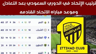 ترتيب الإتحاد السعودي في الدوري السعودي بعد التعادل مع الرائد اليوم