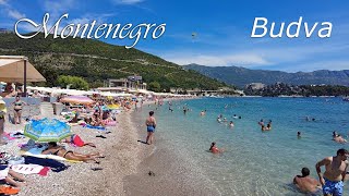 🌞Budva, Beach Slovenska, Montenegro, 🌡T+28C°,  August - Walking Tour, Travel Guide