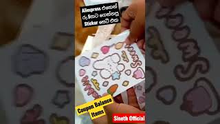 Aliexpress එකෙන් රු.5කට ගෙන්නපු Sticker Pack දෙක. / Coupon Balance Items #aliexpress #shorts #Sineth