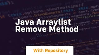 java arraylist remove method
