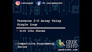 print all elements of 2d array using single loop.