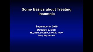 Basics of Treating Insomnia