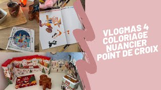 Vlogmas 4 Coloriage nuancier et point de croix #pointdecroix #coloriagemystère #vlogmas2024