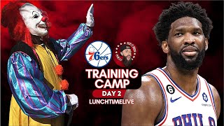 James Harden HAS ARRIVED at Sixers Training Camp | Lunchtime Live