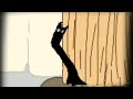 distorted black cat meme but its animated and low quality