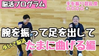 【脳活プログラム  腕を振って足を出して たまに曲げる編】笑って楽しく健幸に、楽しく元気に過ごすための介護予防・認知症予防、フレイル予防、レクなどにも！座ってできる運動