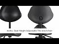 FRNIAMC Adjustable Saddle Stool Chairs with Back Support Ergonomic Rolling Seat for Medical Clinic