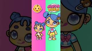 Avatar World Babies as Adults👶➡️👧💖 #avatarworld #tocaboca #avatarworldgame #genderswap