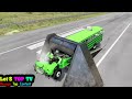 😲 epic showdown school bus vs spinning roller 🔥 ultimate battle in beamng.drive