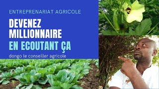 Entreprenariat agricole: devenez millionnaire en suivant ça