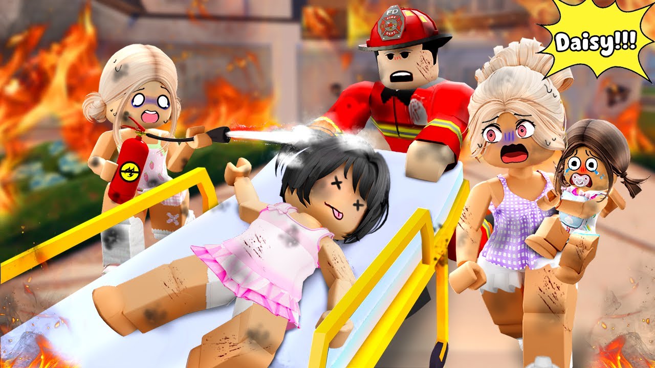 Daisy Stuck In A House Fire рџ ґwho Will Save Her рџњџroblox Family