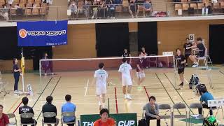 第74回全日本実業団バドミントン選手権大会仙台体育館(元気フィールド仙台)ベスト16位決定戦ダブルス2 JR北海道 0塚本光希/4武石優斗vs旭工芸 山元拓摩さん/石橋陸さん