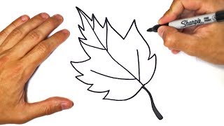 How to draw a Leaf for kids | Leaf Easy Draw Tutorial
