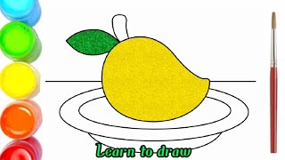 Drawing Mango pictures for kids | Рисование манго для детей | Menggambar dan Mewarnai Mangga,Balita