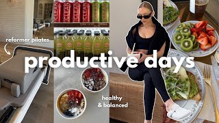 PRODUCTIVE DAYS IN MY LIFE! reformer pilates, self care & healthy meals 🍓