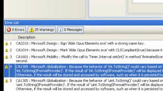Code Analysis (Visual Studios)