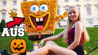 WELTGRÖßTE Kürbisausstellung: Spongebob \u0026 Arielle aus Kürbissen! 😳 Ludwigsburg | Nessi