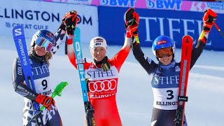 Women's Giant Slalom - Announcement of The Winners - Killington USA - 2023