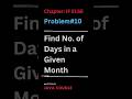 find no. of days in a month using switch case in java
