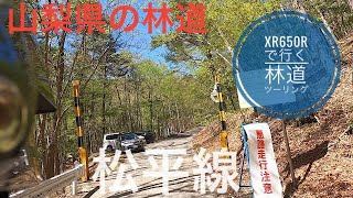 山梨県の林道 松平線 全線映像 クリスタルライン XR650Rで行く林道ツーリング 【XR650R】【2024年5月】オフロードバイク林道ツーリング