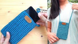 Super Easy DIY Crochet Mini Phone Bag | V-Stitch bag | ViVi Berry Crochet