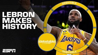 LeBron James breaks the NBA All-time scoring record | (debatable)
