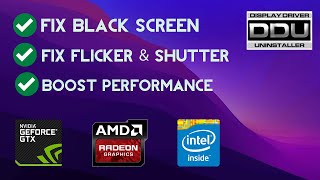 ✅DDU For Complete Driver Reinstallation | For Intel, Nvidia \u0026 AMD | Fix Black Screen \u0026 Flicker