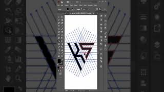 Modern KS Letter Logo Design In Adobe Illustrator 2023 #adobeillustratortutorial #shortvideo
