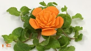 Carrot Flower Carving Design - Art In Vegetable Carving Garnish