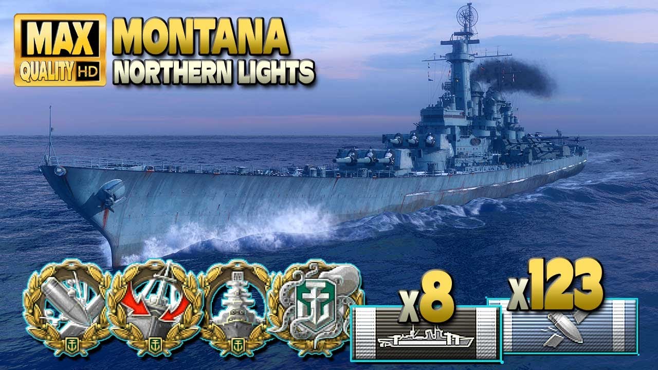 Battleship Montana: Great Result On Map "Northern Lights" - World Of ...