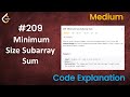 Minimum Size Subarray Sum | Leetcode - 209