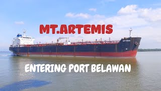 MT.ARTEMIS ENTERING PORT BELAWAN#crudeoil #tankership #manuver #tanker