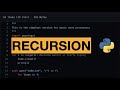 How to use Recursion in Python!