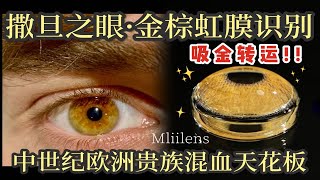 【奈酱美瞳试戴】撒旦之眼·金棕虹膜识别！吸金转运美瞳！欧洲贵族混血天花板！