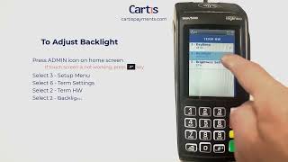 How To Adjust Terminal backlight on an Ingenico Desk 5000 Credit Card Terminal