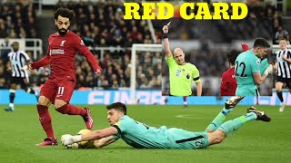 Nick Pope Red Card Newcastle United vs Liverpool (0-2) Results and Extended Highlights...