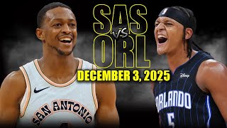 San Antonio Spurs vs Orlando Magic Full Game Highlights - December 3, 2025 | NBA Season