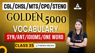 Most Important Vocabulary Words for SSC CHSL STENO CPO 2023 | Rapid Fire Class 35 | By Pratibha Mam