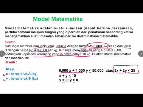 MENENTUKAN MODEL MATEMATIKA DARI SOAL CERITA SPtLDV - YouTube