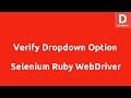 Selenium Ruby Verify Dropdown option