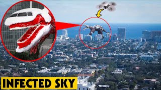 DRONE CATCHES THE INFECTED SKY CREATURE DESTROYING THE CITY IN REAL LIFE | INFECTED SKY IN REAL LIFE