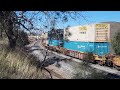 up work train bnsf intermodal on the tehachapi