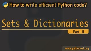 Python Dictionary and Sets | Python tutorial | key-value pairs