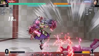 KOFXV Sylvie 1.55bar combo dmg607 ver.1.80