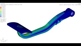 PSD analysis of an arm bracket using Optistruct